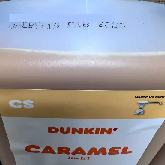 Dunkin Donuts Caramel Swirl 64 Oz Jug With PUMP. FREE SHIPPING!!!