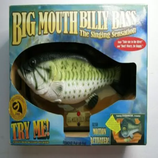 Vintage 1998 Gemmy Big Mouth Billy Bass Singing Fish Take Me To The River New