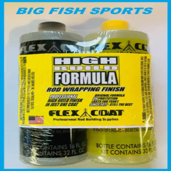 FLEX COAT 32 OZ Rod Finish Kit High Build NEW! #F32 FREE USA SHIPPING!