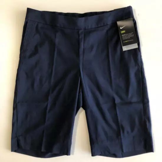 Nike Women’s Golf Dri-Fit UV40 Bermuda Golf Shorts Dark Blue AJ5663-451 Sz S