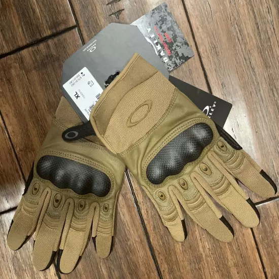 Oakley Factory Pilot 2.0 Gloves XL FDE/Coyote/Tan Carbon Fiber Knuckle Plate