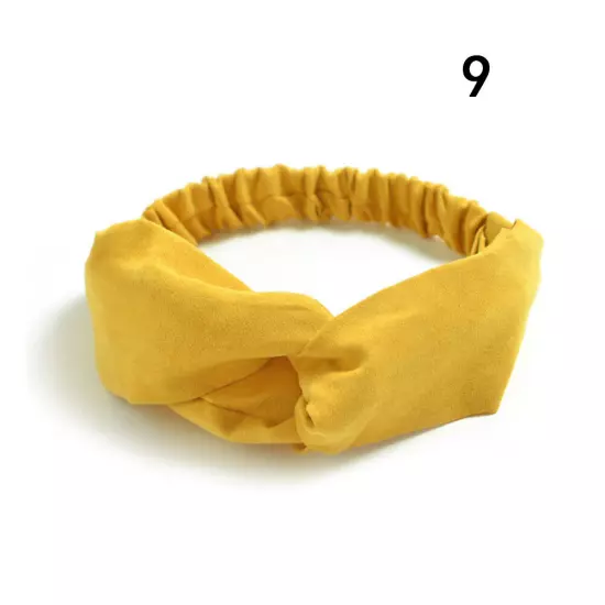 Elastic Stretch Knot Headbands Head wrap For Women Twist Cross Knotted Hairband@