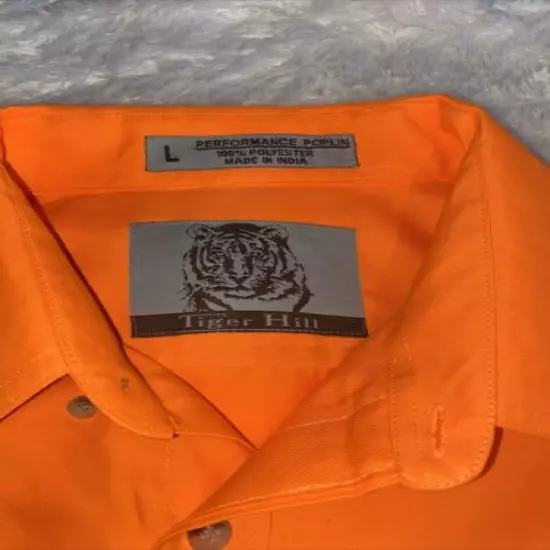 Tiger Hill Hunting Shirt Orange With Rifle Rest Size Large No Flaws