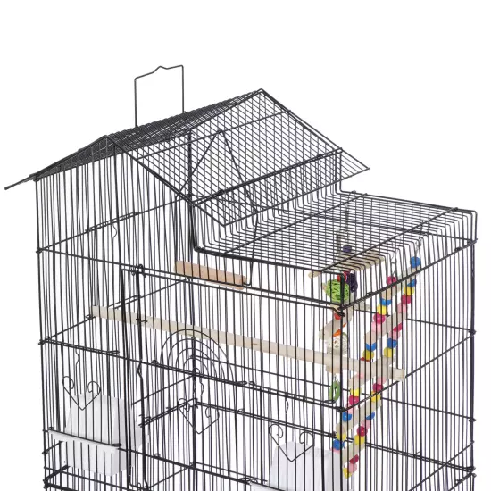 39'' Roof Top Large Parakeet Bird Cage Medium Pet House Birdcage Parrot Lovebird