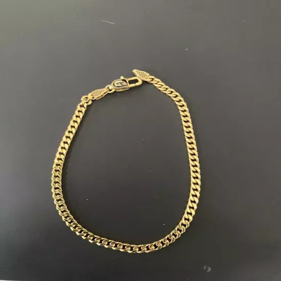 Micro Cuban Bracelet in Yellow Gold- 3mm 18k Gold Plated /8"/ Yellow Gold