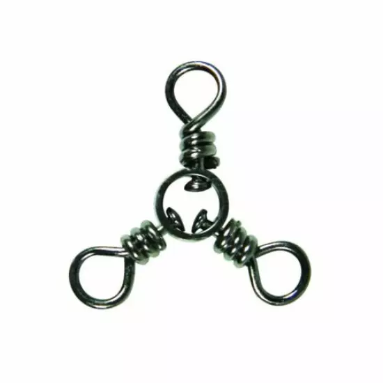 Three (3) Way Swivels - 25, 50, 100 Pack - Test: 46lb-165lb - Sizes: 2,4,1/0-4/0