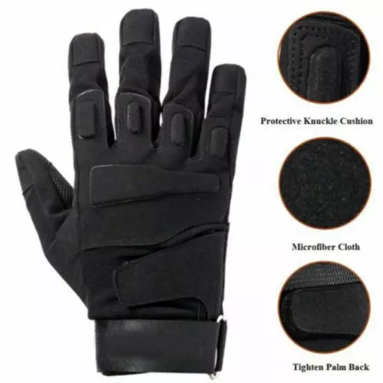 Tactical Full Finger Gloves Army Military Combat Airsoft Paintball Hunting Gear