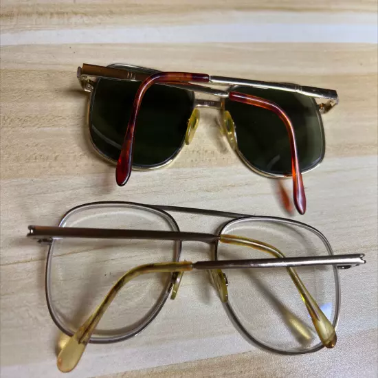 Eyeglasses Vintage/Used Gold Frame, Two (2)