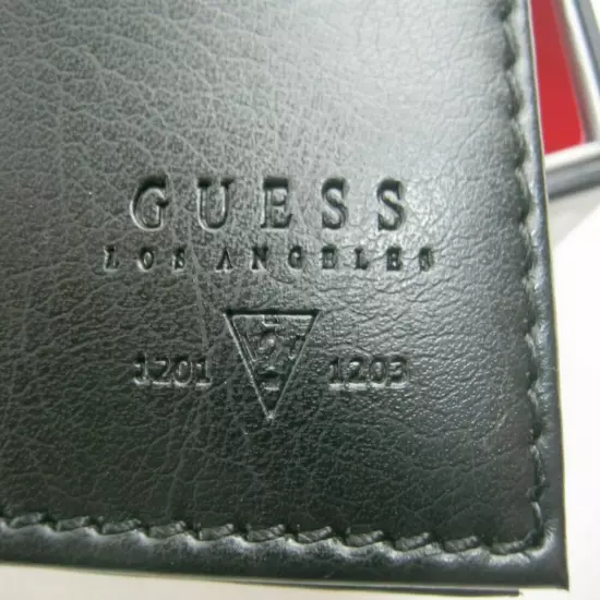 GUESS MEN'S DOUBLE BILLFOLD BLACK CREDIT CARD ID WALLET 