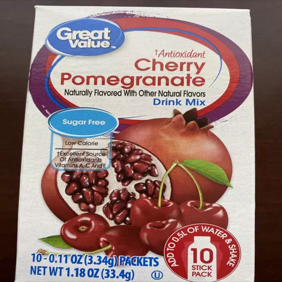 Cherry Pomegranate Sugar Free Water Enhancer Mix singles to go