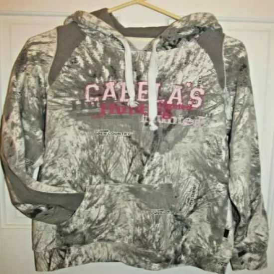 Cabela’s Womens Seclusion 3D Open Country Camo Pullover Hoodie Sweatshirt Size S