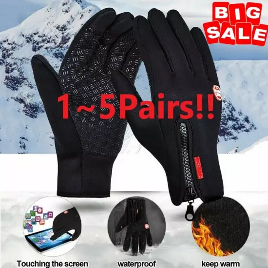 Thermal Windproof Waterproof Winter Gloves Touch Screen Warm Mittens Men Women