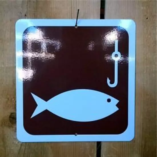 Fish Fishing Recreation Symbol Highway Route Sign