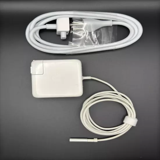 Apple 60w Magsafe 1 L-Tip Power Adapter + NEW Extension Cable