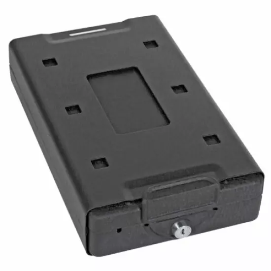 Car Safe Case Keyed Lock Includes Bracket & Security Cable Heavy-Duty Steel Blac