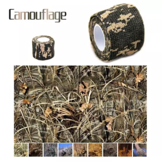 New 5pcs x Camo Tree Outdoor Hunting Camping Camouflage Stealth Tape Waterproof