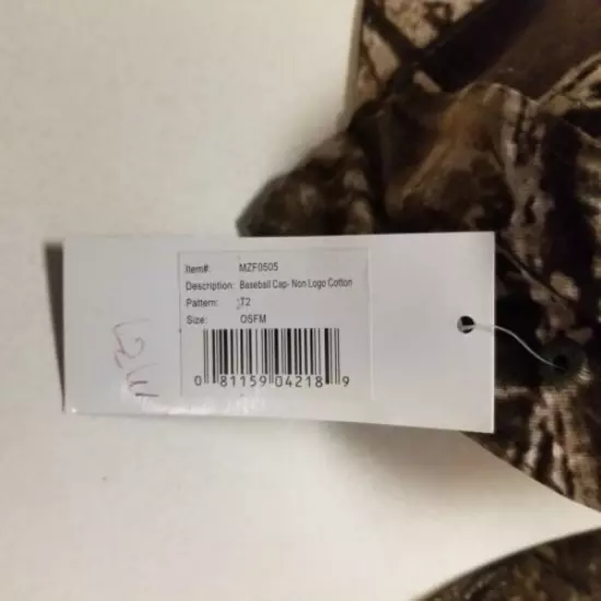 Muddy Water Blank Camo Strapback Hat Lot of 3, Duck Hunting, New with tags