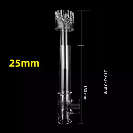 Aquarium Skimmer Acrylic Lily Pipe Spin Surface Fish Tank Water Plant Filters