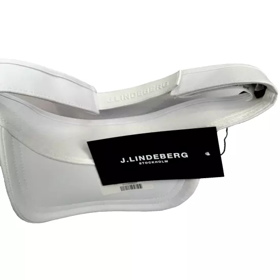 New J .Lindeberg Yaden Visor White adjustable strap one size free ship