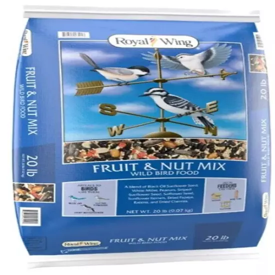 Royal Wing Fruit and Nut Mix Wild Bird Food 7, 20 or 40 LBS