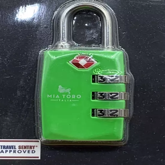 MIA TORO GREEN 3 DIGIT TSA LOCK NWT