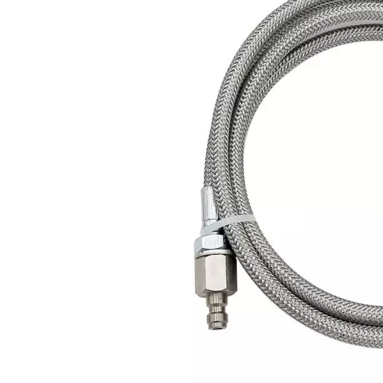 Professional Grade 60 Inch Fill Whip Hose Extension in Stainless Steel