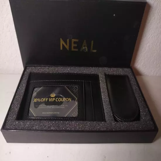 *NEW* NEAL Front Pocket Slim Wallet Set with Money Clip - FREE S&H!