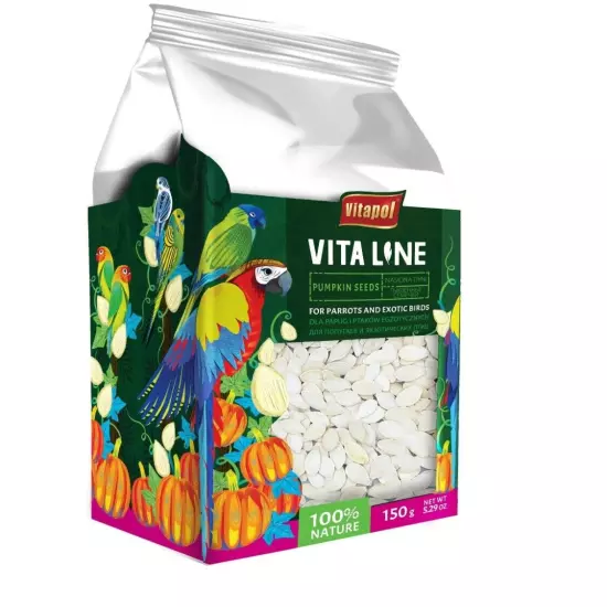 Vitapol Vitaline Pumpkin Seeds for Parrots & Exotic Birds 150 gm Bird Treat Food