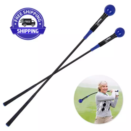 48” Golf Swing Trainer Warm-Up Stick Golf Strength & Tempo Training Aid Outdoor