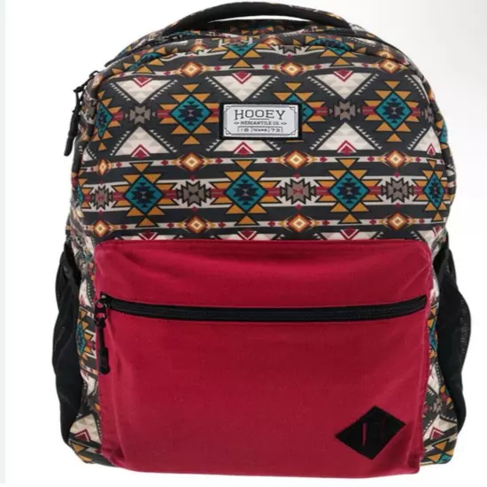 Hooey Recess Black & Maroon Aztec Backpack