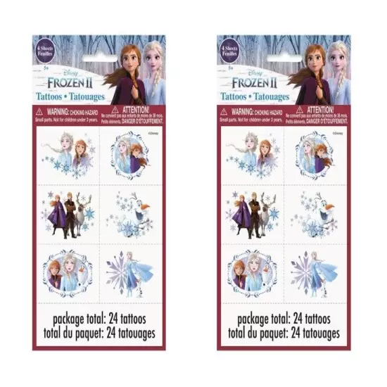 2 packs of Frozen tattoos party favors