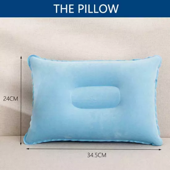 Inflatable Camping Pillow Blow Up Festival Outdoors Cushion HOT Q7I7 F7G8