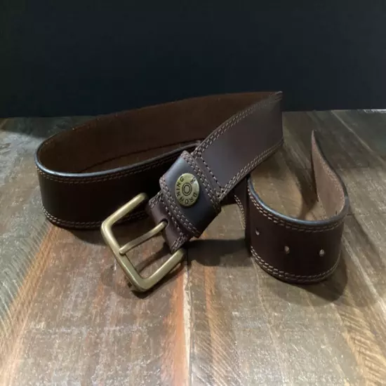 New Men's Browning brown leather belt sz 34