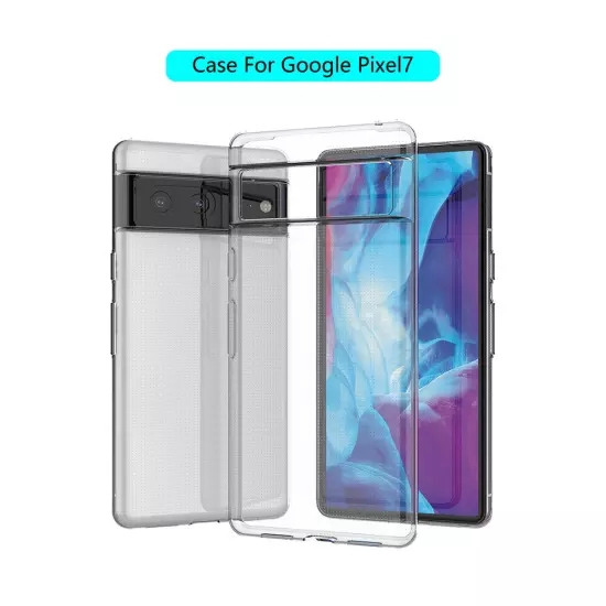 For Google Pixel 8 Pro 7 6 Pro Clear Case Crystal Slim Shockproof Soft TPU Cover