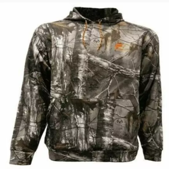 Men's Large Realtree Xtra Green Pursuit Gear Hoodie Camo Hooded Sweatshirt Hunt