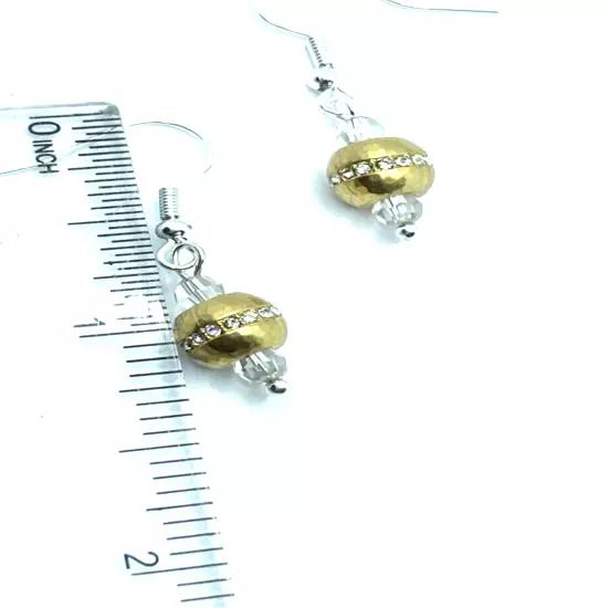 Brighton Antalya Gold Beads Contempo Chic Crystals Versatile Custom Earrings