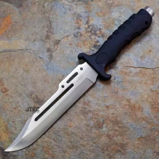 10.5" Tactical Military Fixed Blade Hunting Bowie Combat Survival Knife W/Sheath