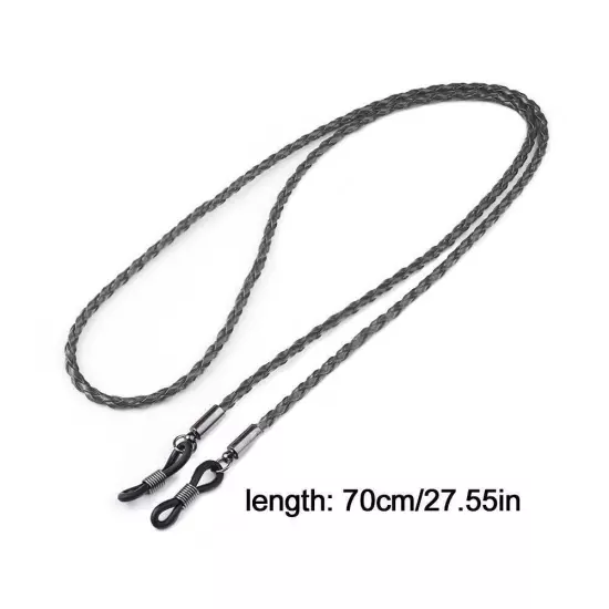 1 Pc Eyeglass Strap Leather Eyeglasses Cord Lanyard Holder Chain String R4B6