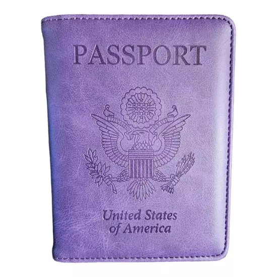 Passport Vaccine Cover Wallet Travel Essentials Leather Card Case Accessories