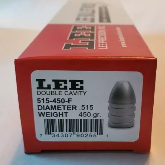 Lee 90255 2 Cavity Bullet Mold for 50-70 Government .515 Diameter 