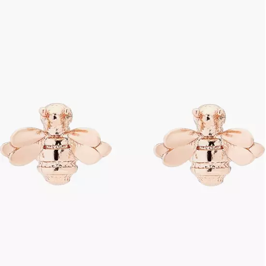 Ted Baker London Beeli Rose Gold Bee Stud Earrings NWT