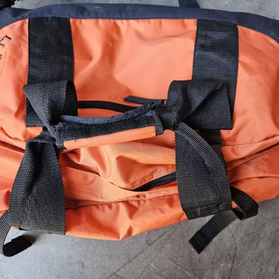 L.L. Bean Orange Duffle Duffel Bag Vintage 90’s Rare Adjustable Preowned Vtg