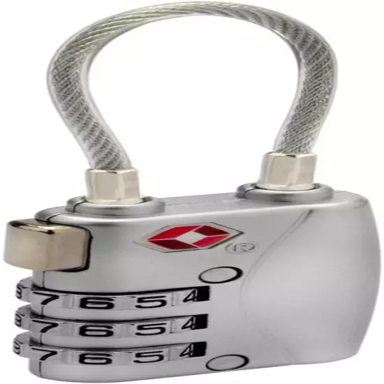 TPL-A3CS 3-Dial Combination TSA Lock (Silver)