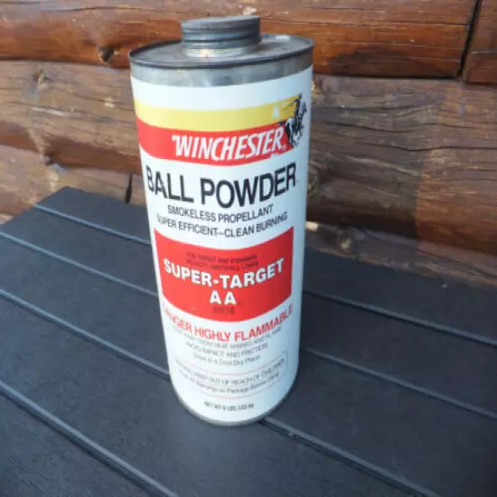 Winchester Smokeless Propellant Ball Powder Super-Target Tin Can Empty 12"