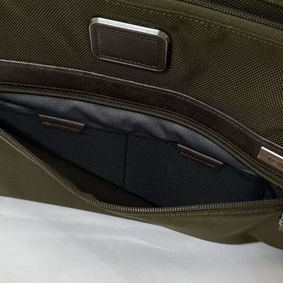 Tumi Alpha2 Deluxe Portfolio Khaki 2Way Briefcase