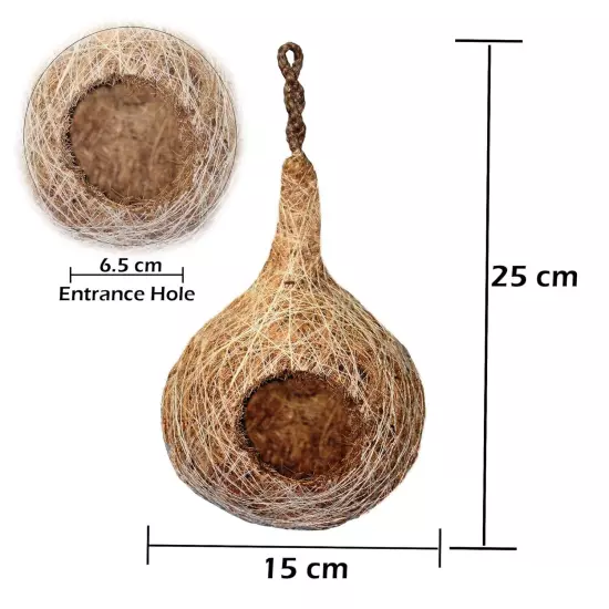 Organic Bird NEST Large Size Purely Made by Bird Building Technique Bird House