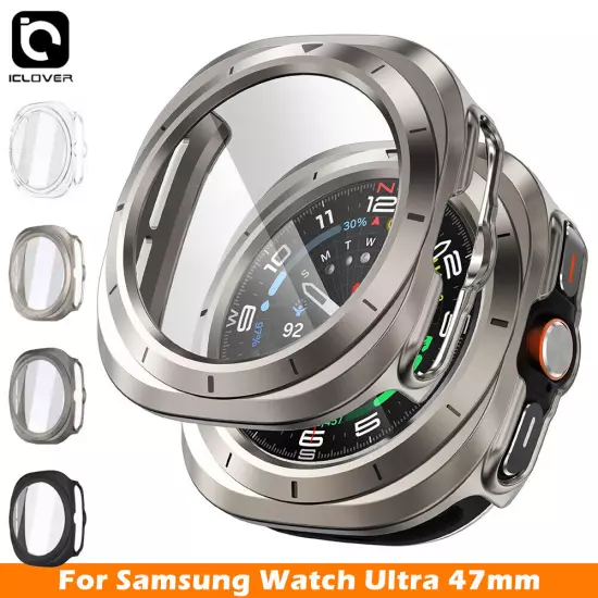 For Samsung Galaxy Watch Ultra Hard Case Glass Screen Protector Full Cover 47mm