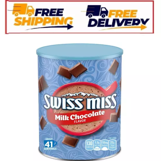 Swiss Miss Milk Chocolate Flavored Hot Cocoa Mix, 45.68 oz. Canister