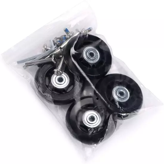 OwnMy Luggage Suitcase Replacement Wheels, Rubber Swivel Caster Wheels Bearings