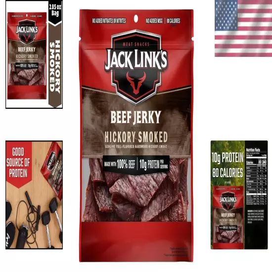 Premium 100% Beef Jerky - Hickory Smoked Flavor, 2.85 oz | Healthy Snack Choice